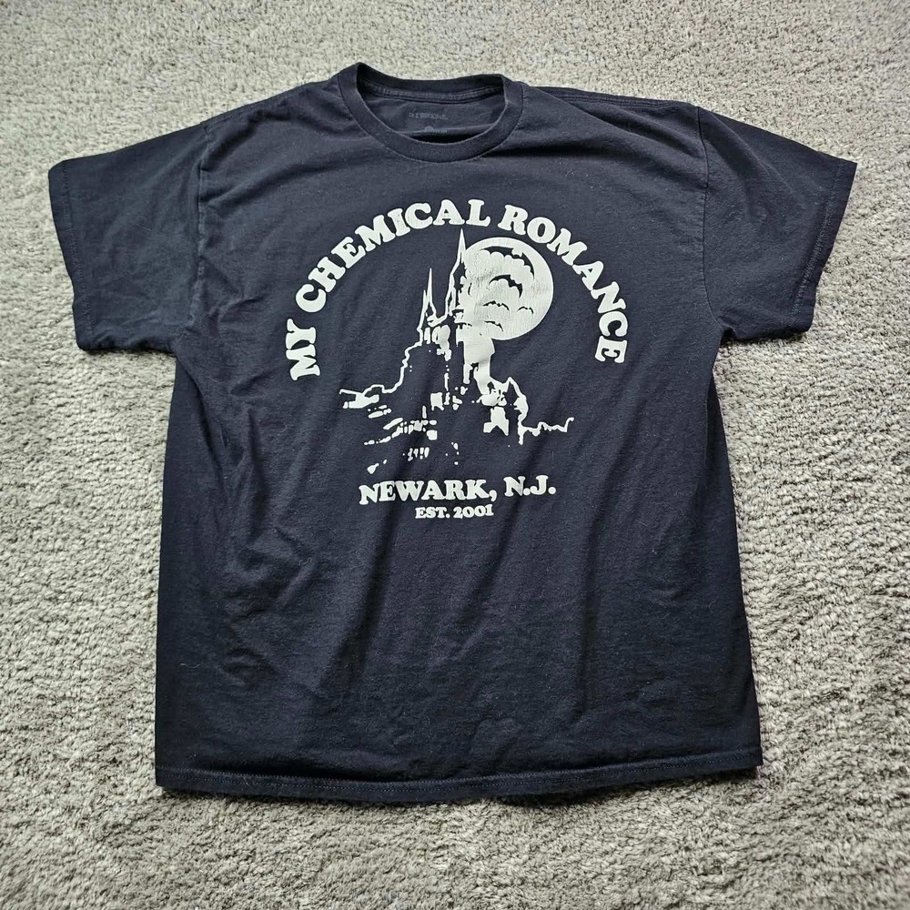 My Chemical Romance Newark NJ Est 2001 Castle Graphic T-Shirt Black XL